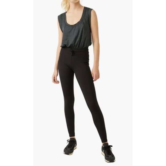 FP Movement Onesie Free People‎ Off to the Races Sleeveless black sz S - Picture 1 of 9